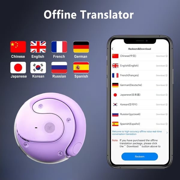 🏆LAST DAY SALE 60% OFF⏰AI Translation T26 Pro Wireless Bluetooth Translation Earbuds